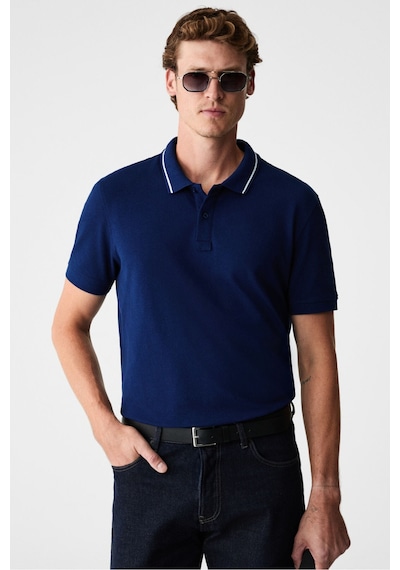 Grimelange Rhodes Erkek Lacivert Polo Yaka T-shirt Lacivert