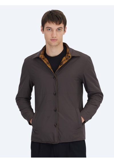 Kip Kahverengi Regular Fit Kapüşonlu Casual Dokuma Mont Kahverengi