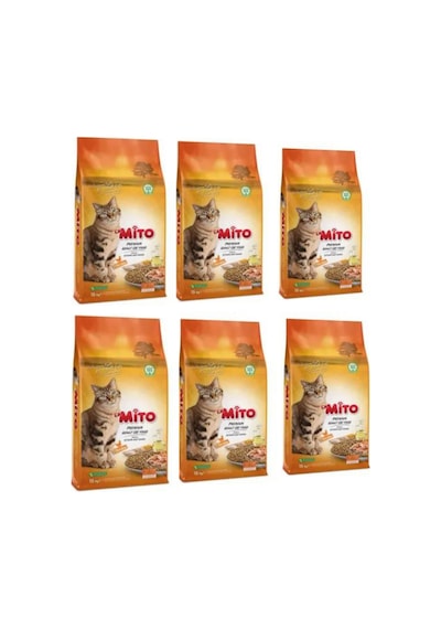 Mito Tavuklu 1 KG X6 Yetişkin Kedi Maması Orjinal Paket