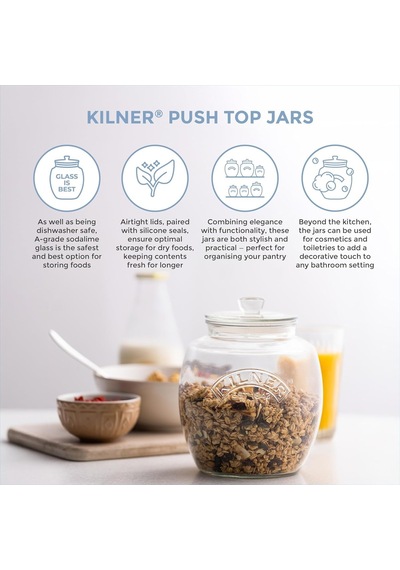 Kilner Evrensel Saklama Kabı, Şeffaf, 4 Litre Diğer