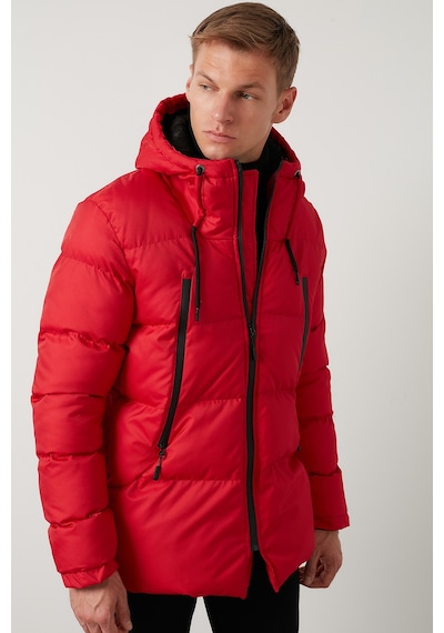 Buratti Kapüşonlu Suya Ve Rüzgara Dayanıklı Soğuk Geçirmez Slim Fit Mont Erkek Mont 5717101 Kırmızı Buratti Kapüşonlu Suya Ve Rüzgara Dayanıklı Soğuk Geçirmez Slim Fit Mont Erkek Mont 5717101 Kırmızı