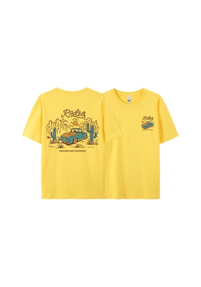 Startmore Y2k Vintage Tişört Tee Rodeg Batı Aşk Nazikçe Romantik Çöl Sarı