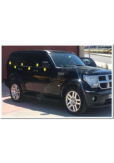 Dodge Nitro Krom Cam Çıtası 2007 Sonrası 6 Parça Paslanmaz Çelik