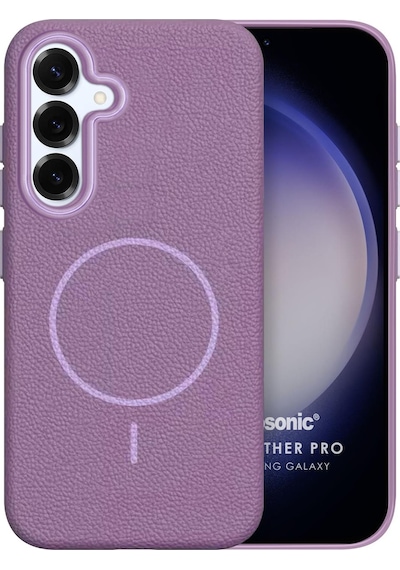 Microsonic Samsung Galaxy Uyumlu S24 Kılıf Magleather Pro Lila -