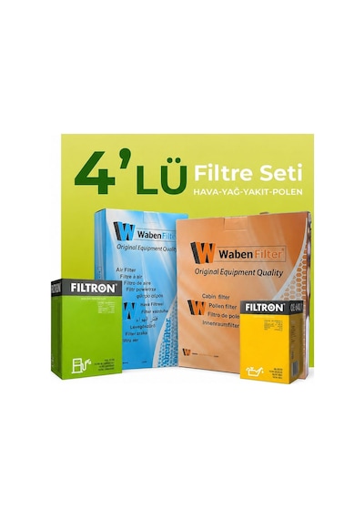 Filtron-waben Citroen Nemo 1.4 Dizel Filtre Bakım Seti 2008-2015 4 Lü