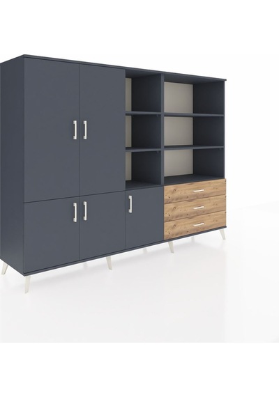 Hyperion Dolap 11 Raflı 3 Çekmeceli 5 Kapaklı 220x44x163 Antrasit-antrasit/çam Antrasıt/atlas Çam - Antrasıt Hyperion Dolap 11 Raflı 3 Çekmeceli 5 Kapaklı 220x44x163 Antrasit-antrasit/çam Antrasıt/atlas Çam - Antrasıt