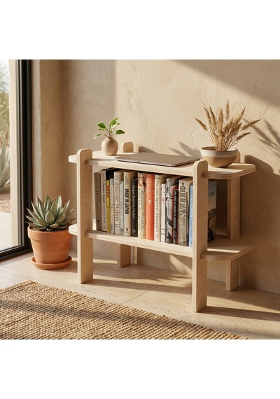 Dulgera Modern Minimalist 2 Raflı Ahşap Raf