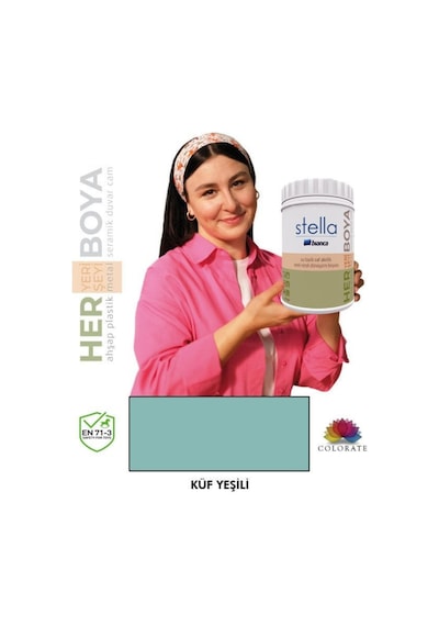 Stella Serisi Yeni Nesil Yüzey Dönüşüm Boyası - Küf Yeşili Diğer