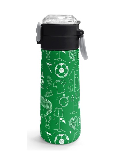 Coral High Kids Yeşil Futbol Desenli Pipetli Ve Direkt İçim Çelik Termos 500 Ml 38129 Yeşil