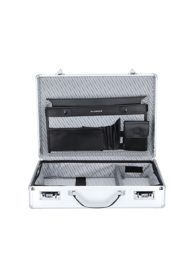 Alumaxx 46 Cm Alüminyum Laptop Bölmeli Evrak Çantası, Organizerli, Hafif Gri