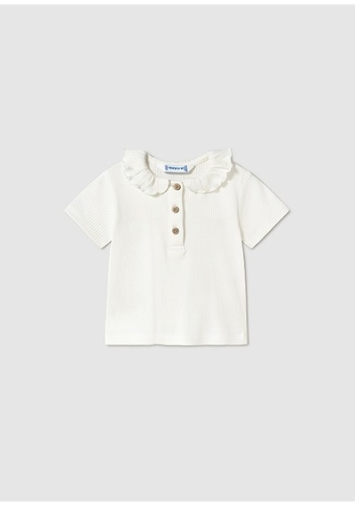 Mayoral Bebek Fırfırlı Polo Gömlek Krem