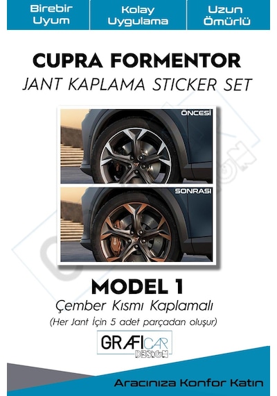 Cupra Formentor Jant Kaplama Sticker / Model 1