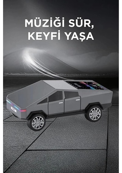 Mepa D68 Cyber Model Araba Tasarımlı Bluetooth Hoparlör 15w Güçlü Ses Rgb Led /tws/usb Gri Najmaddin