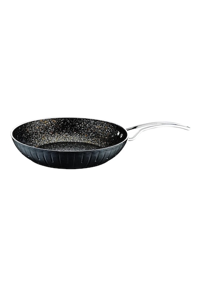 Colonna - 3204 - Tek Parça, Bio Granit, 26x5 Cm - 1,9 Litre. Tava Siyah Gövde, Platin Detay Siyah
