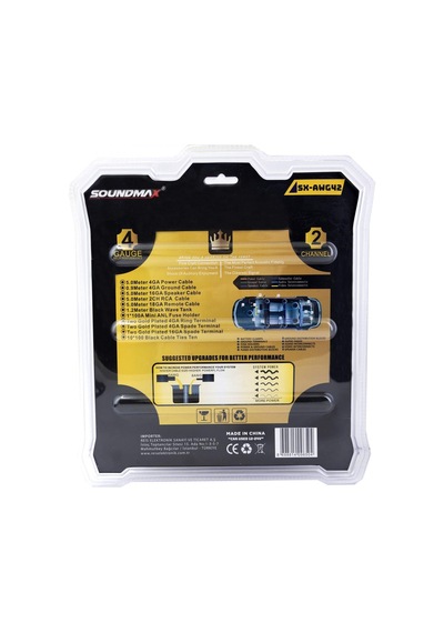 Soundmax Sx-awg42 4 Ga Oto Anfi Kablo Kiti