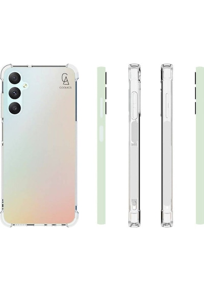 Samsung Galaxy A05s Uyumlu Köşe Dolgulu Anti Shock Telefon Kılıfı Ve Kırılmaz Cam Ekran Koruyucu
