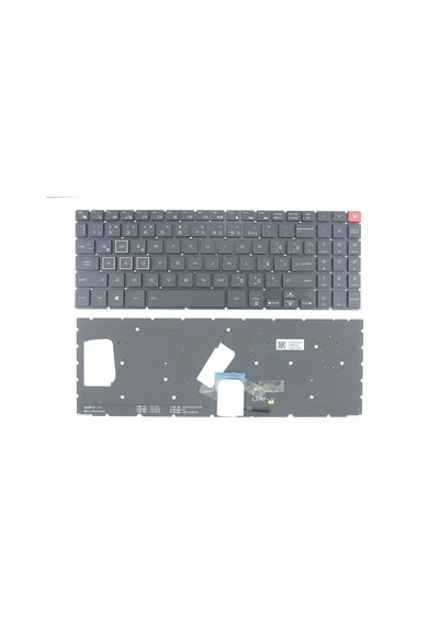 Casper Excalibur G900 İle Uyumlu Notebook Klavye - Siyah - Tr - Işıklı Rgb