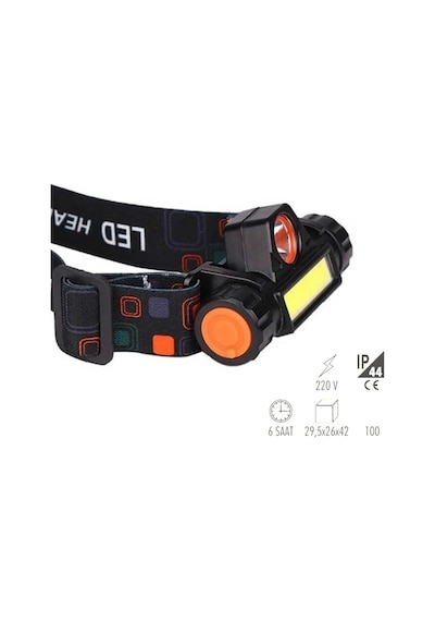 Cata Ct-9120 Mir Kafa Lambası Ledli Şarj Edilebilir Beyaz