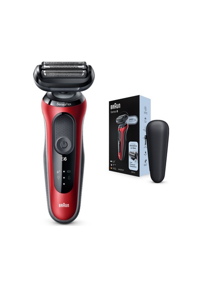 Braun 6 Serisi R1000S Kırmızı SensoFlex Islak&Kuru Kablosuz + Seyahat Çantası