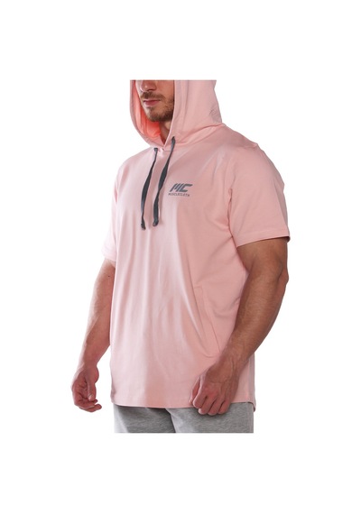 Musclecloth Mc-x Kapüşonlu Kısa Kollu Sweatshirt Somon Somon