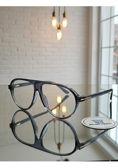 Zenit Modern Çerçeveli Gözlük Unisex Yuvarlak Stil Sahibi Mavi Işık Korumalı Camları Değişebilir Gri