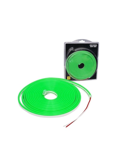 Powermaster 12Volt 5Metre 6X12Mm Yeşil Neon Led Şerit