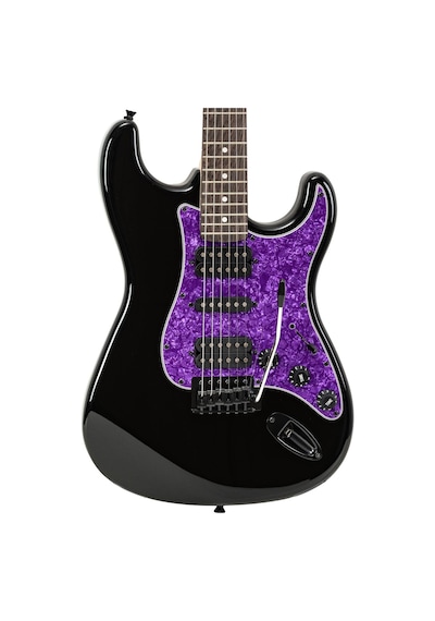 New Orleans Vega Pr Hsh Mat Siyah Ve Mor Elektro Gitar
