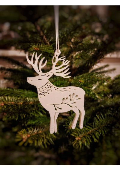 5 Adet Yılbaşı Noel Geyik Ağaç Süsü 9 Cm