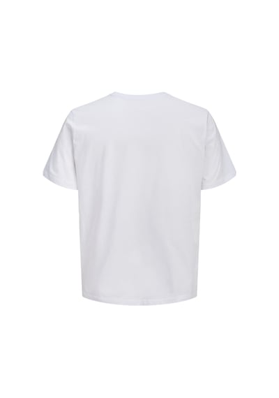 Jack & Jones Jjcole Print Erkek Tişört Bisiklet Yaka Kısa Kollu Beyaz