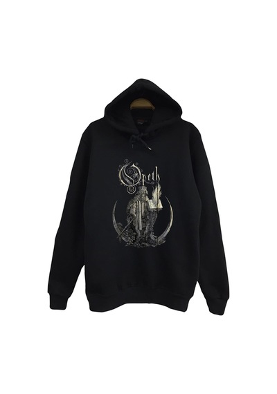 Faith Opeth Müzik Grubu Baskılı Unisex %100 Pamuk Kapüşonlu Siyah Sweatshirt Siyah