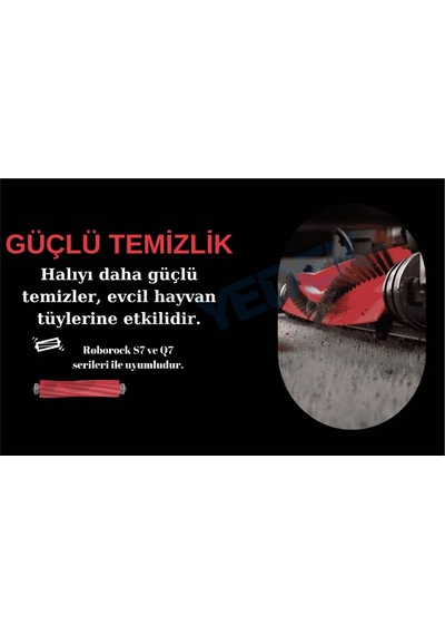 Roborock S7 Pro Ultra Uyumlu Kıl Saçlı 1 Adet Ana Fırça -yeni Tas