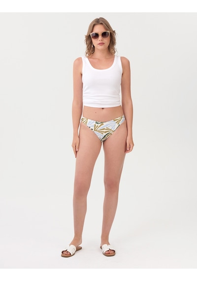 Marks & Spencer Işıltılı Yüksek Bel Bikini Altı T52000981H Yeşil