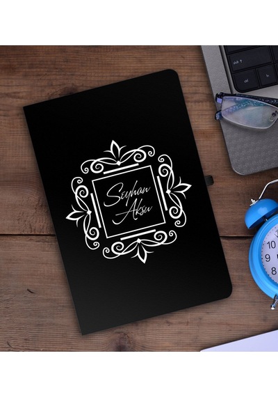Kişiye Özel İsimli Siyah Defter - 2 Siyah