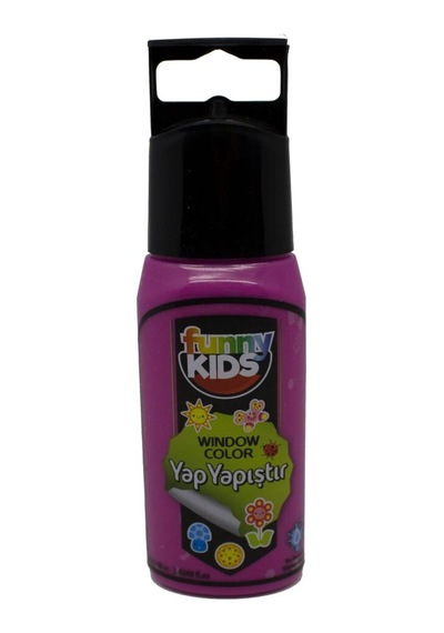 Funny Kids Yap Yapıştır Cam Boyası 60cc - 7506 Fuşya
