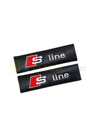 Audi S Line Logo Arma Emniyet Kemer Pedi Nakış Karbon 2 Adet