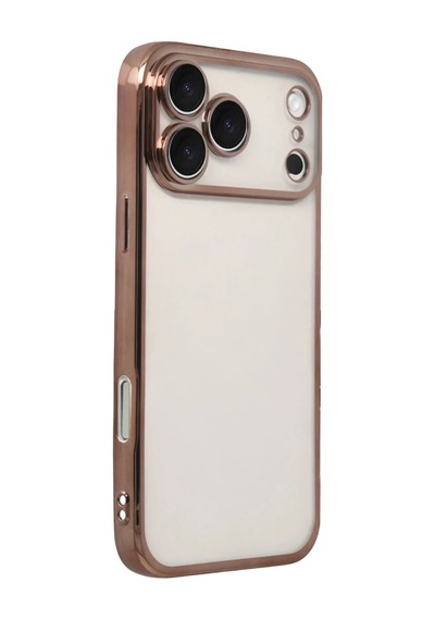 Apple İphone 17 Pro Razer Lensli Silikon - Çöl Titanyum 0.2M-Çok Renkli