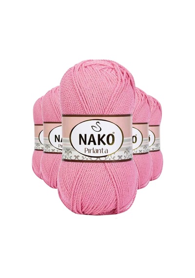 Tedar 5 Adet Pırlanta Amigurumi El Örgü İpi Yünü Pembe 6740 Najmaddin (No:1) 8.5Cm X 10.5 Cm