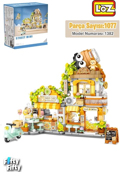 Loz Street Mini Serisi Cafe 1077 Parça Oyuncak Yapım Seti Fflz-1382