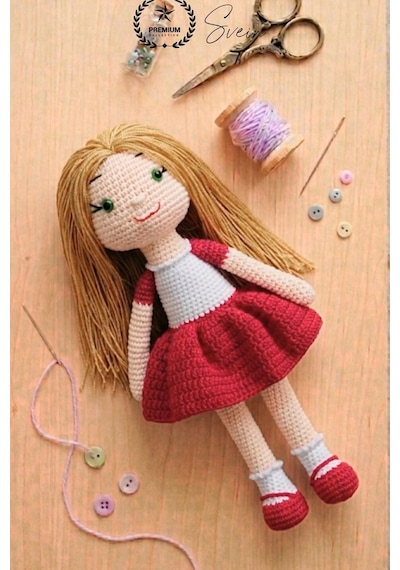 Amigurumi Özel Üretim El Yapımı Renkli Etekli Amigurumi Bebek El Örgüsü Sevimli Oyuncak Dekoratif