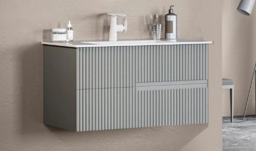 Orka Moonlight 70 Cm Mat Gri Banyo Dolabı Alt Modül Ve Lavabo Gri
