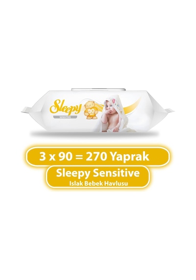 Sleepy Sensitive Islak Havlu 3x90 270 Adet