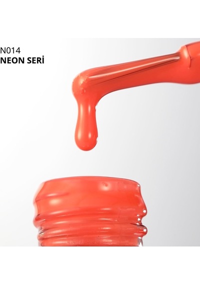 Kalıcı Oje N014, Neon Kırmızılı Açık Floresan Turuncu, 10 Ml Diğer