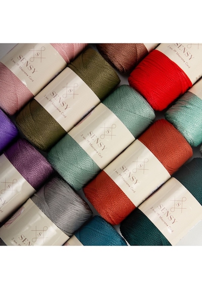 2 Mm - 200 Gr Polyester Makrome Ipi Mint 230 M Polyester Makrome Ip Supla Ip Ve Çanta Ipliği