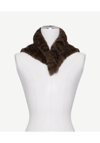 Yargıcı Leopar Desenli Üçgen Suni Kürk Yaka 26kkyk1006x 003 Kahverengi