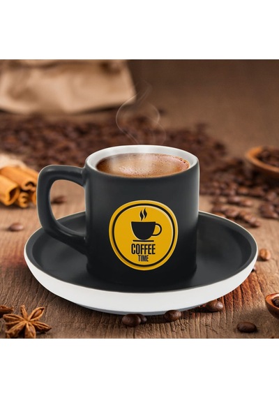 Bk Gift Kişiye Özel Coffe Tasarımlı Siyah Renk Türk Kahvesi Fincanı-3, Arkadaşa Hediye, Sevgiliye Hediye, Yıl Dönümü Hediyesi Kobitmeyen137760 Bk Gift