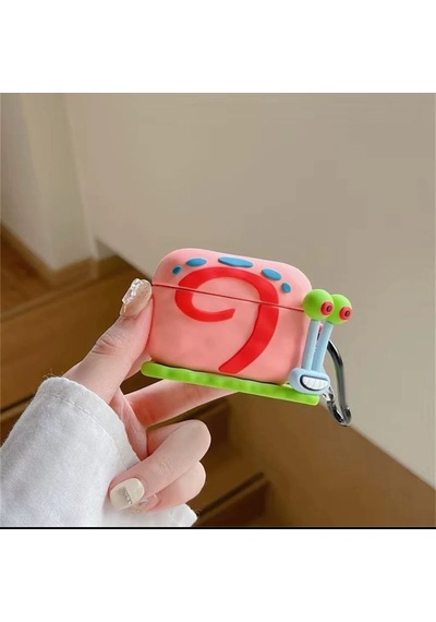 Fadex Apple Airpods Uyumlu 4 Ve 5.nesil Sponge Bob Salyangoz Gary Figürlü Kulaklık Kılıfı Çok Renkli