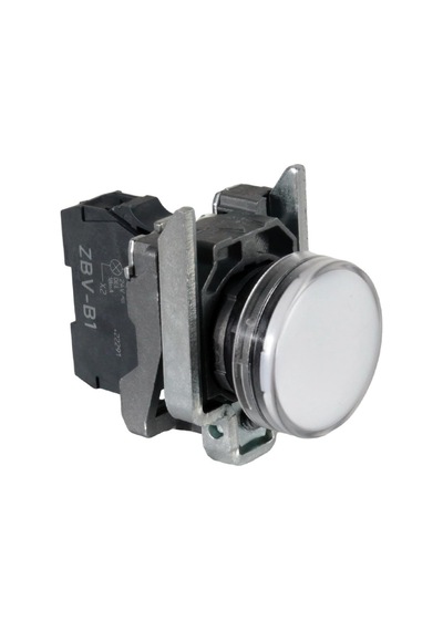 Schneider 24V AC/DC 22MM Led Işıklı Beyaz Sinyal Lambası