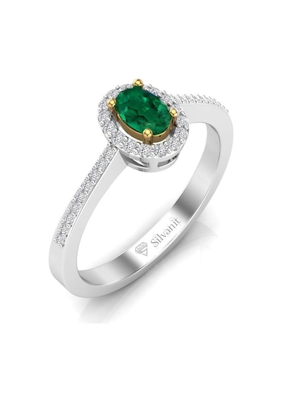 0,50 Karat Pırlantalı Zümrüt Yüzük (464656265)