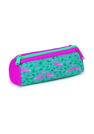 Coral High Kids Su Yeşili Pembe Flamingo Desenli Usb'li 3 Lü Okul Çanta Seti Set0123812 Çok Renkli