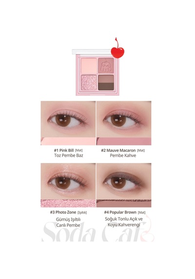 5 Renkli Mini Far Paleti Perıpera Ink Pocket Shadow Palette 06 Signature İs Mute Soda Cafe 04973705